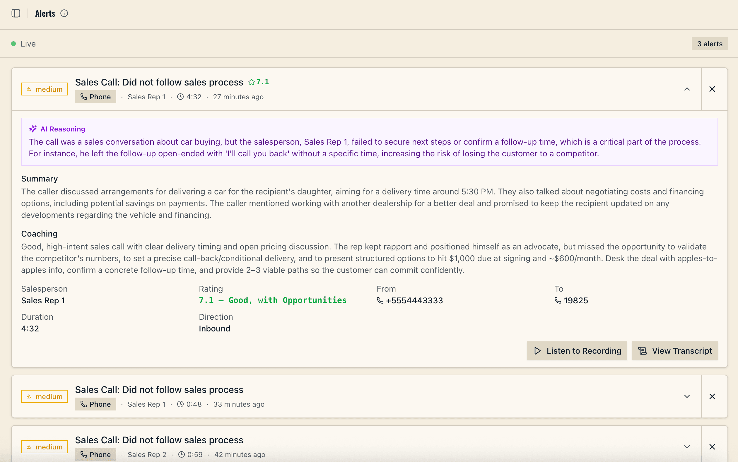 AI Process Review Dashboard